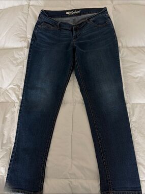 Old Navy Boyfriend Jeans in Dark Blue Wash